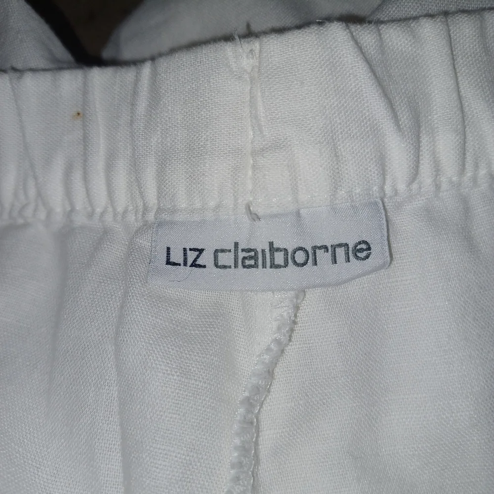 Liz Claiborne Women Size M White Sweatpants Relaxed Fit Joggers